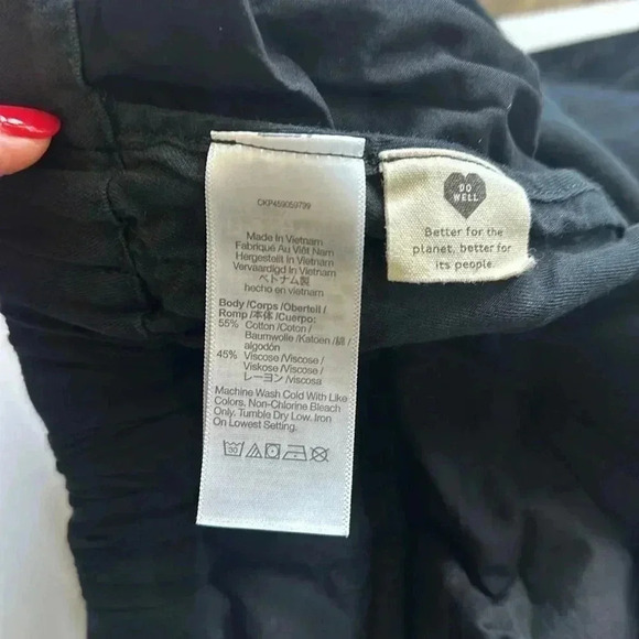 Madewell Womens Shorts xs Black Pockets Cotton Viscose Lounge Casual Vietnam - Picture 5 of 6